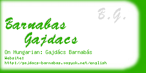 barnabas gajdacs business card
