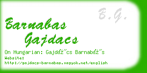 barnabas gajdacs business card